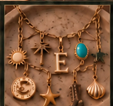 Gold charm necklaces