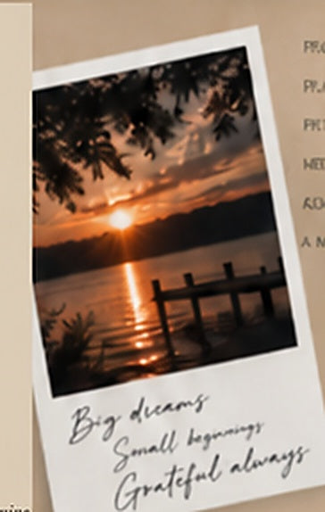 Lake sunset Polaroid